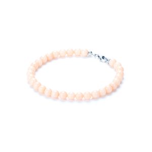 Bracciale Corallo Rosa da 7 mm e Argento