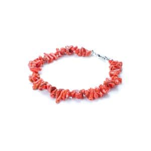 Bracciale Corallo Rosso a Cupolino in Argento