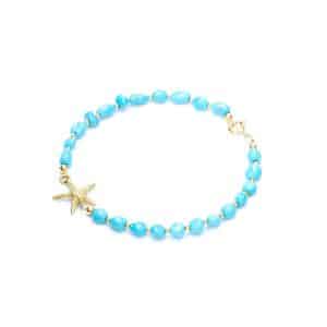 Bracciale Turchese Barocco e Stella Marina Circe in Oro 18 kt
