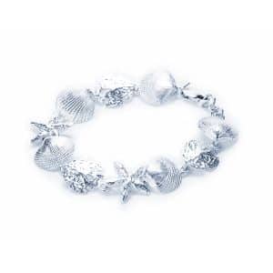 Bracciale con Riccio di Sabbia Conchiglia e Stella in Argento