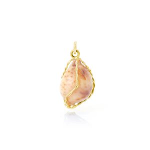 Ciondolo Conchiglia Cypraea con Gabbia in Oro 18 kt