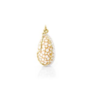 Ciondolo Conchiglia Cypraea con Gabbia in Oro 18 kt