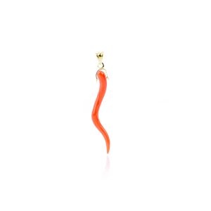 Ciondolo Corno Corallo Rosso da 0.80 gr in Oro 18 kt