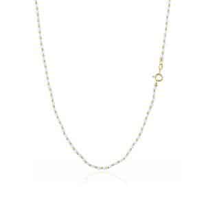 Collana Perle Bianche d'Acqua Dolce da 3 mm e Oro 18 kt