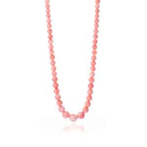 Collana di Corallo Rosa a Gradazione da 7 a 15 mm e chiu. Oro 18 kt