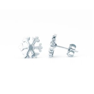 Orecchini Fiocco di Neve in Argento 10 mm