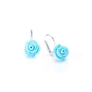 Orecchini Rosa Turchese in Argento