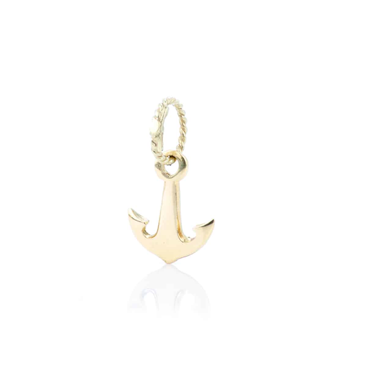 Ciondolo Ancora liscia in Oro 18 kt