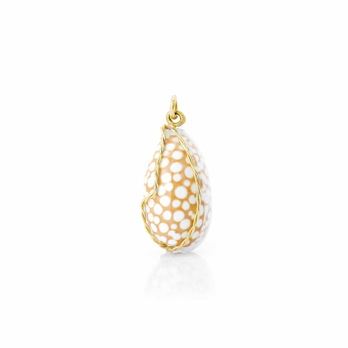 Ciondolo Conchiglia Cribrarula con Gabbia in Oro 18 kt