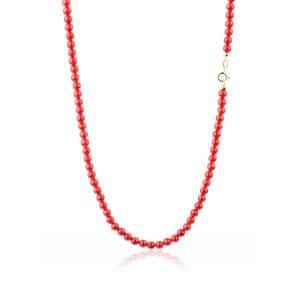 Collana Corallo Rosso da 4 mm