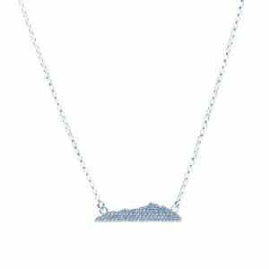 Collana Profilo Divino Zirconi Bianchi in Argento