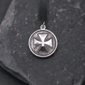 Ciondolo Croce Dei Templari in Argento - i Gioielli Del Mare