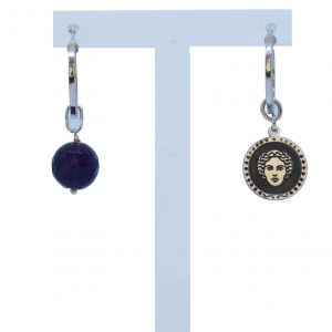 Orecchini cerchio con maga circe