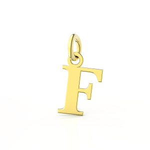 Ciondolo Lettera F in Oro - I Gioielli Del Mare