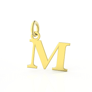 Ciondolo Lettera M in Oro - I Gioielli Del Mare
