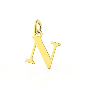 Ciondolo Lettera N in Oro - I Gioielli Del Mare