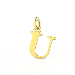 Ciondolo Lettera U in Oro - I Gioielli Del Mare