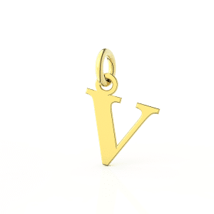 Ciondolo Lettera V in Oro - I Gioielli Del Mare