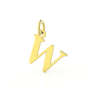 Ciondolo Lettera W in Oro - I Gioielli Del Mare