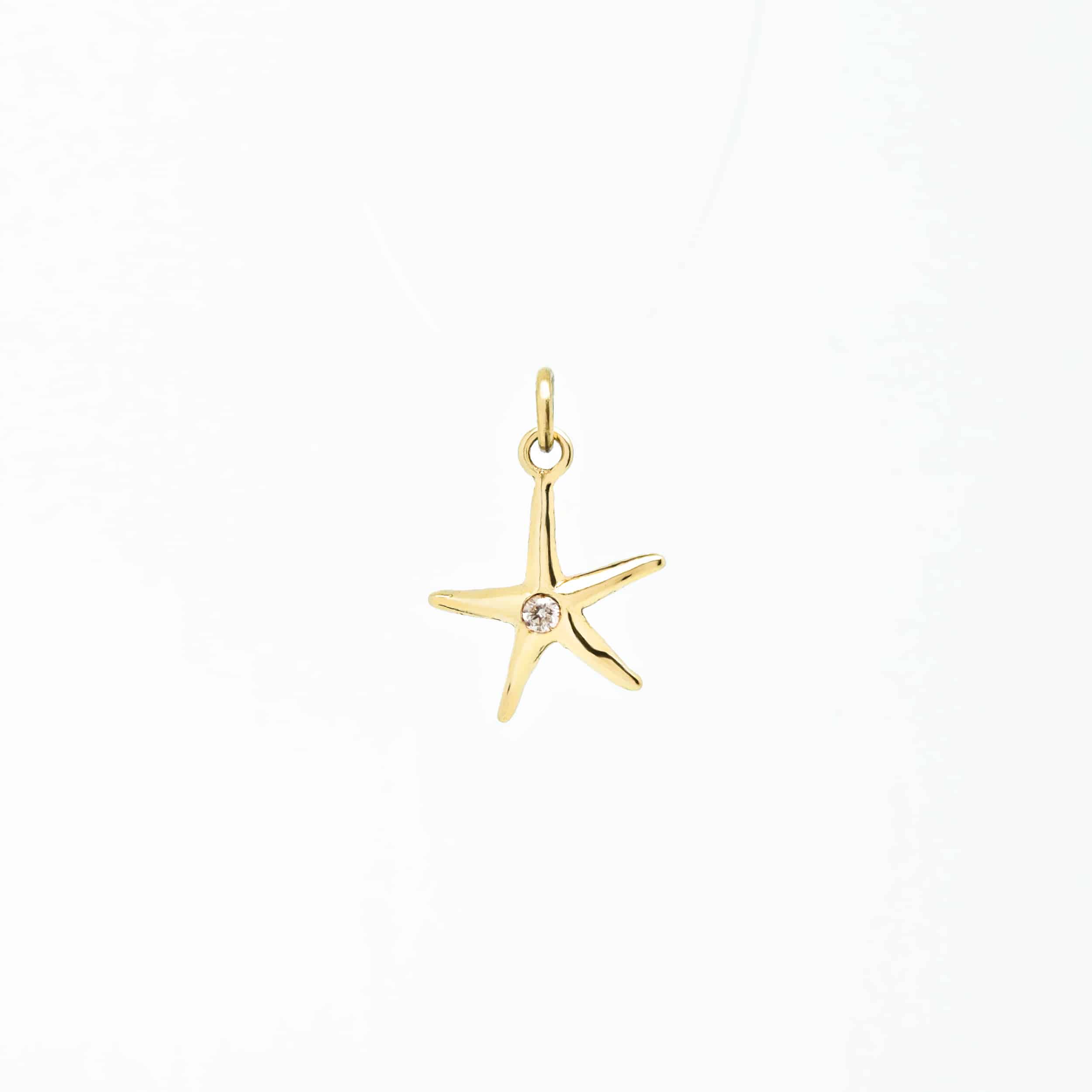 Ciondolo-Stella-Seta-Diamante-oro