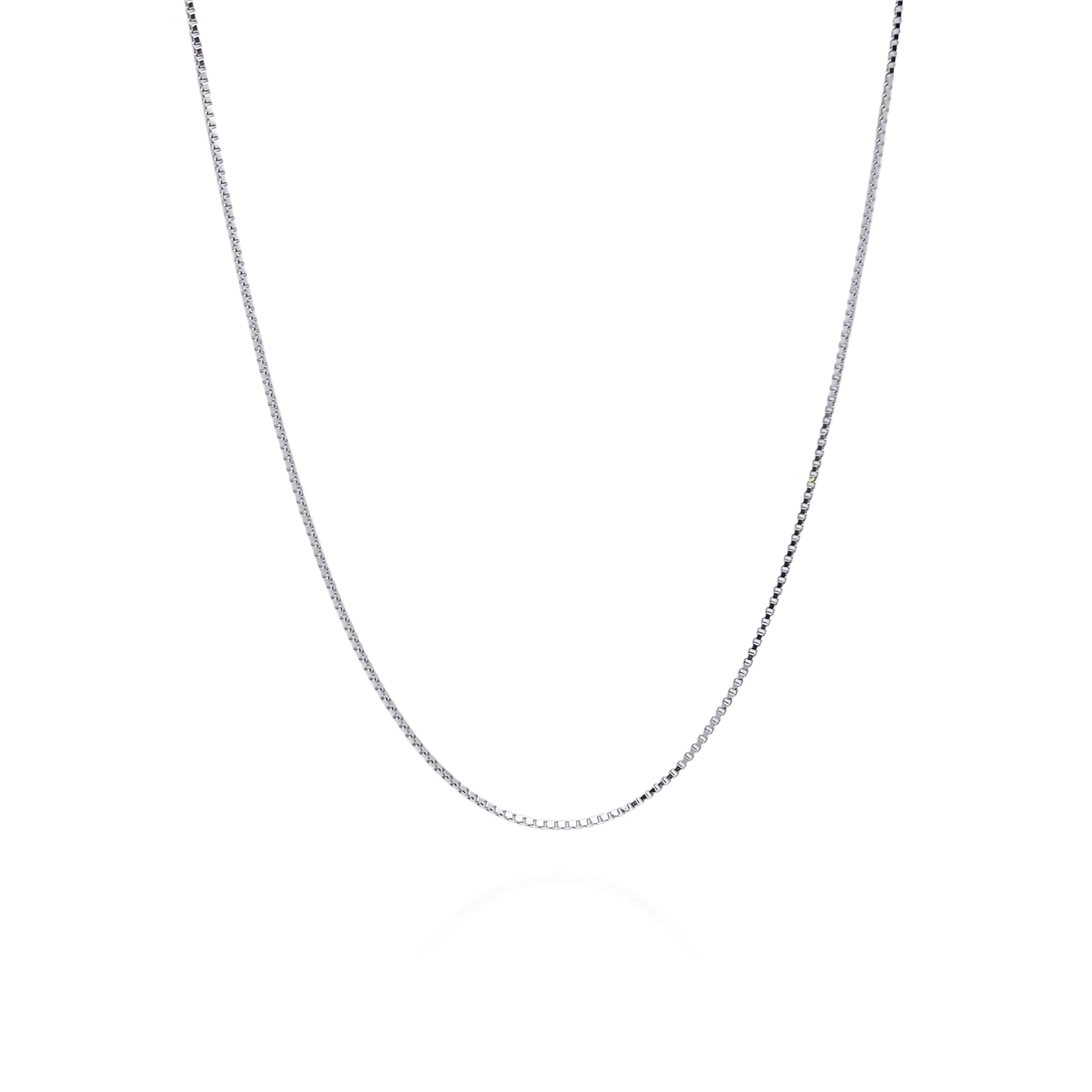 Catenina Maglia Box in Oro Bianco-1mm-18-kt-i-igoielli-del-mare-2