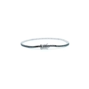 Bracciale Tennis con Diamanti Neri