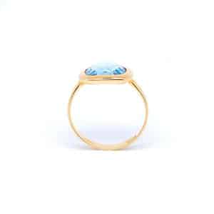 Anello Topazio Azzurro