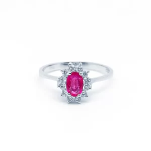 Anello Reale con Rubino e Diamanti