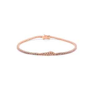 Bracciale Tennis Profilo Divino in oro rosa