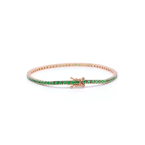 Bracciale Tennis Tsavoriti in Oro Rosa